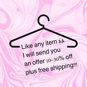 βLoveβ any item && I will send you an offer 10-30% off plus free shipping!